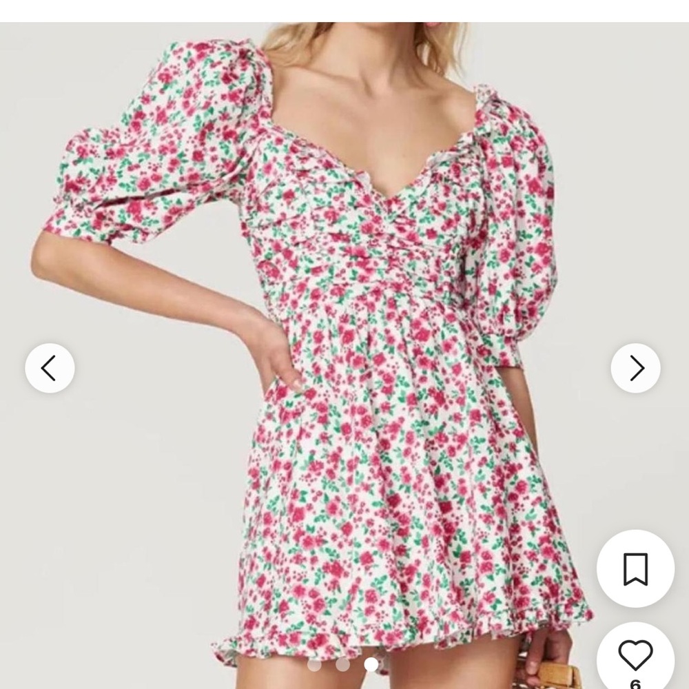 For Love and Lemons mini dress floral